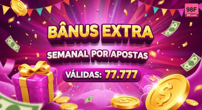 98f — seção que apresenta jogos em evidência, com hierarquia visual clara, pensado para aproximar o jogador de campanhas